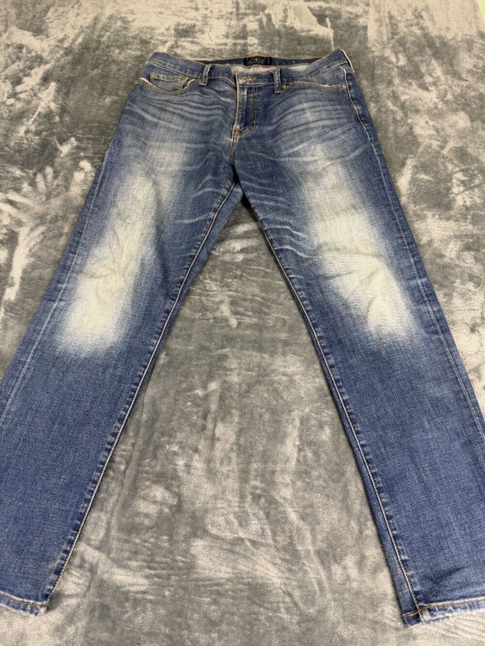 Lucky Brand Mens Blue Denim Original Straight Leg Faded Wash Jeans 34x32
